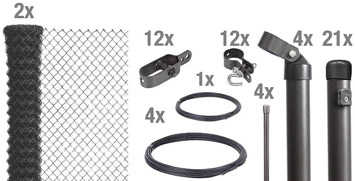 Alberts Maschendrahtzaun, (Set), Höhe: 80 - günstig online kaufen