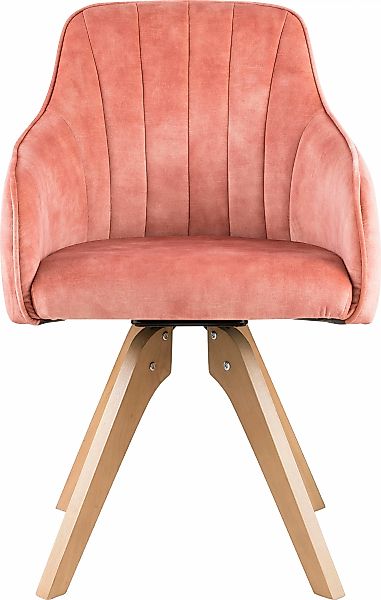 Home affaire Drehstuhl "Sa Calobra", (Set), 2 St., Samtvelours, mit Rückens günstig online kaufen