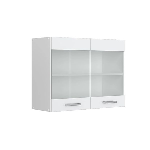 Vicco Glashängeschrank R-Line, Weiß Landhaus/Weiß, 80 cm günstig online kaufen