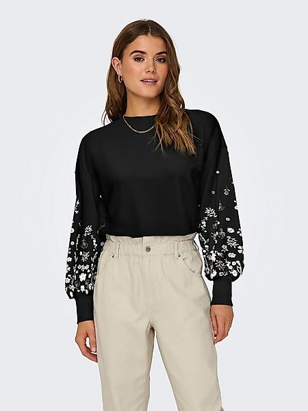 ONLY Sweatshirt ONLBROOKE L/S O-NECK FLOWER SWT Baumwollmischung, regular f günstig online kaufen