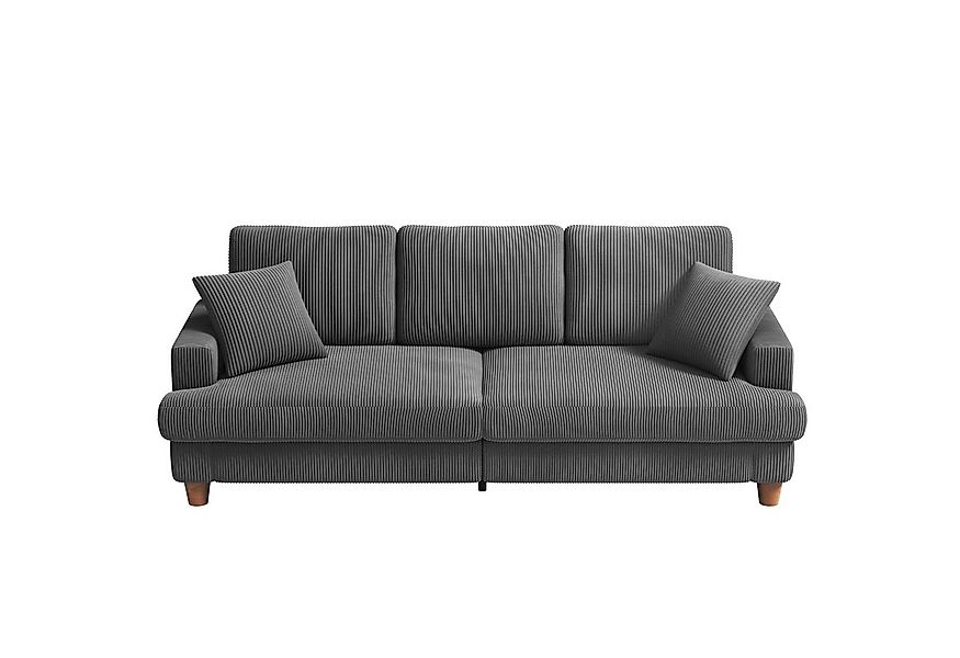 ToteBox 3-Sitzer Bequeme Cord Loveseat Sofa mit Federkissen für Wohnzimmer, günstig online kaufen