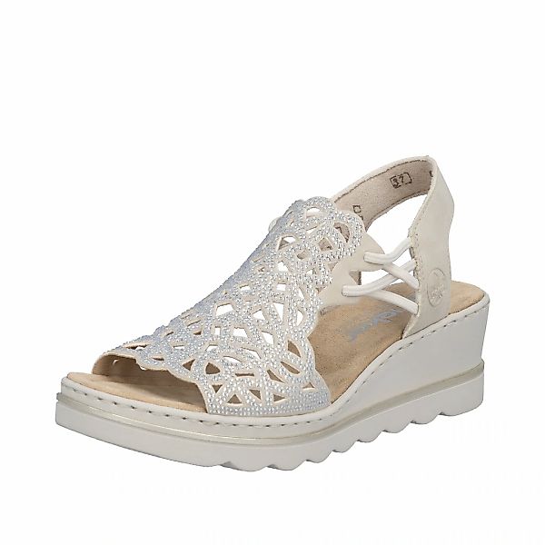 Rieker Keilsandalette Sommerschuh, Plateausandale, Schlupfschuh mit Schmuck günstig online kaufen