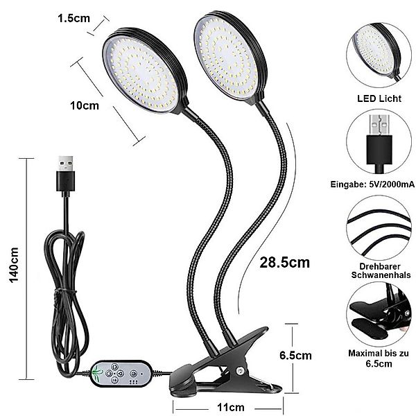 MUPOO Pflanzenlampe Pflanzenlampe USB-Modell Led pflanzenlicht günstig online kaufen