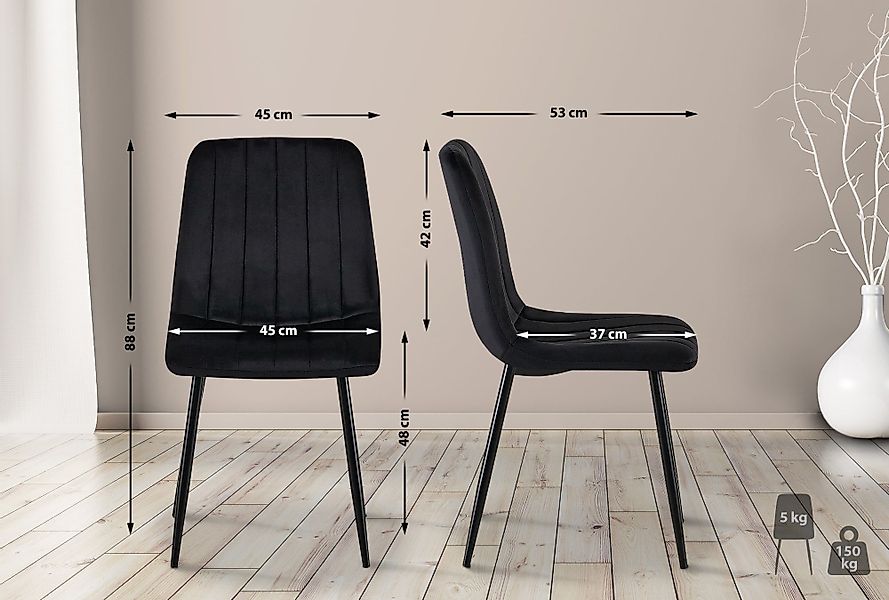 CLP Esszimmerstuhl Dijon (4er Set), gepolstert, günstig online kaufen