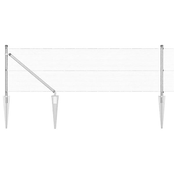 vidaXL Zaunpfosten Silber 25 x 0,6 m 12 x 12 mm Maschen Stahl 3351953 günstig online kaufen