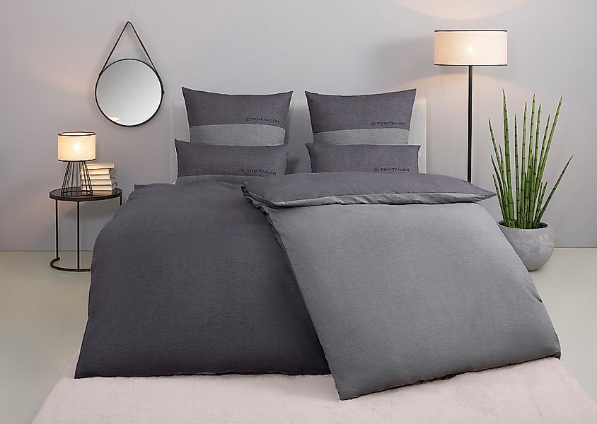 TOM TAILOR HOME Bettwäsche Henry, Biber, 3 teilig, Bettwäsche aus Baumwolle günstig online kaufen