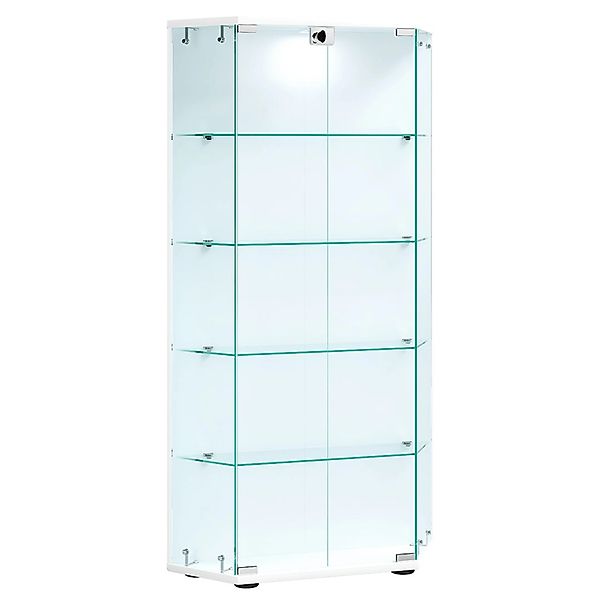 ebuy24 CenilaL Vitrinenschrank 2 Türen Weiß günstig online kaufen