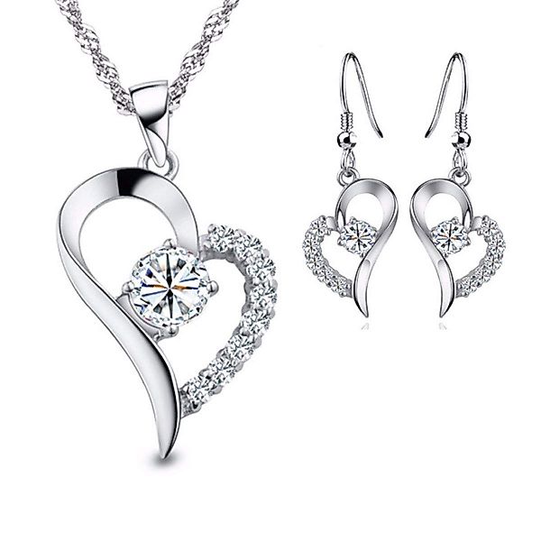 Kim Johanson Schmuckset Herz Silber, aus günstig online kaufen