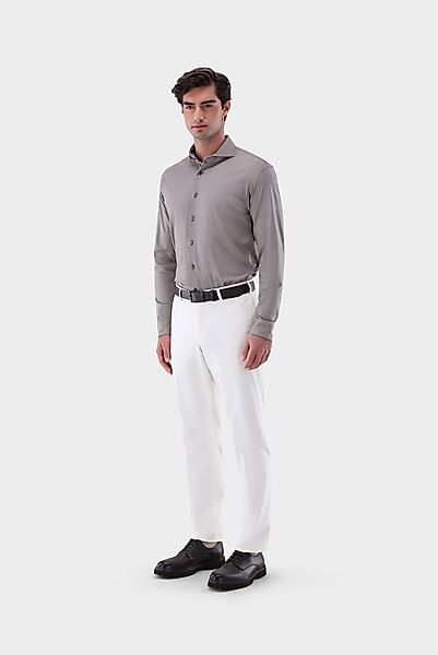 Jerseyhemd mit Twill Druck Tailor Fit günstig online kaufen