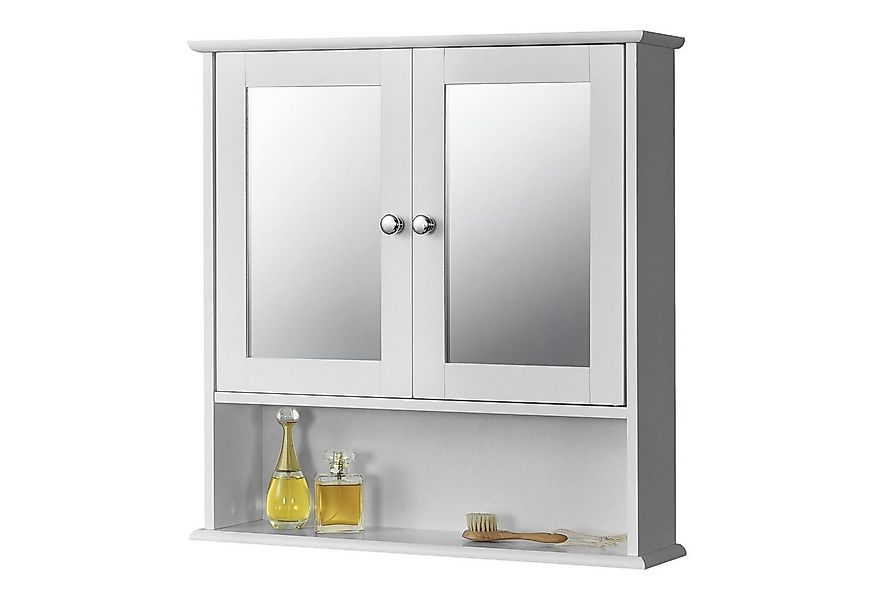 en.casa Badezimmerspiegelschrank »Linz« Hängeschrank mit 2 verspiegelten Tü günstig online kaufen