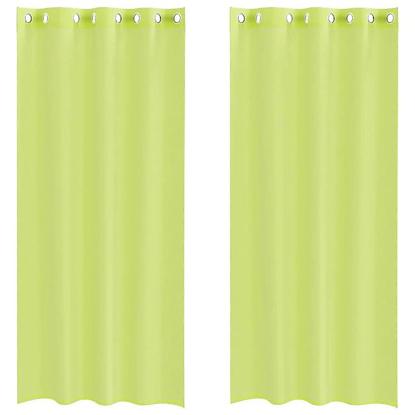 vidaXL Voile Vorhänge mit Ösen 2 Stk Apfelgrün 140x225 cm 4102055 günstig online kaufen