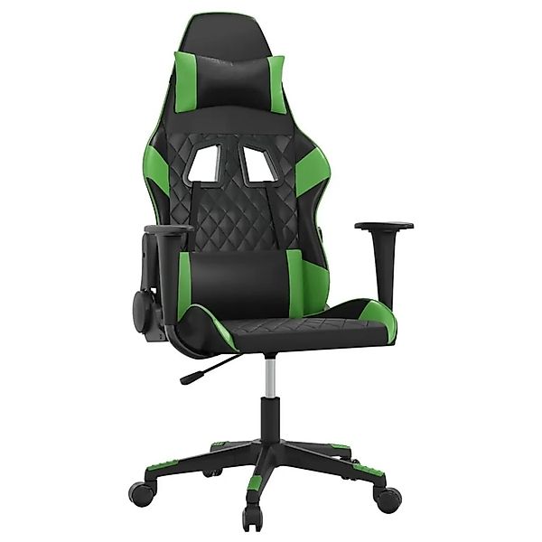 vidaXL Gaming-Stuhl mit Massagefunktion Schwarz und Grün Kunstleder 345514 günstig online kaufen