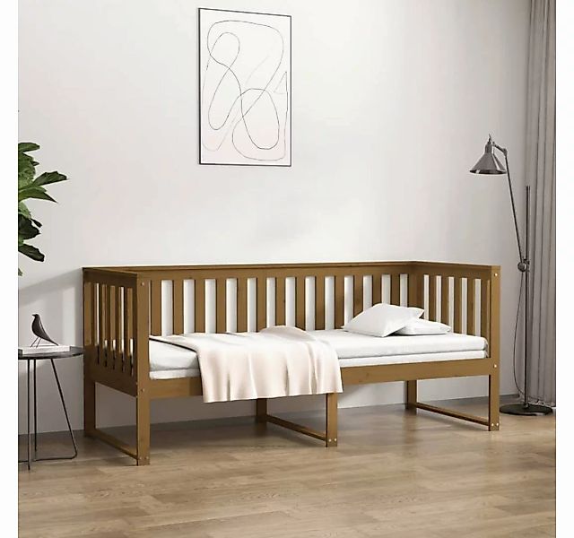 vidaXL Bett Tagesbett Honigbraun 75x190 cm Massivholz Kiefer günstig online kaufen