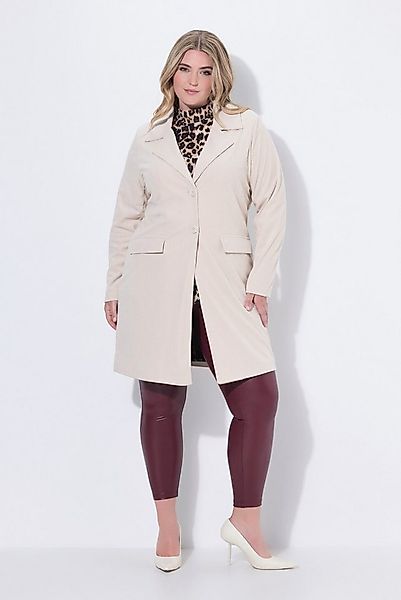 MIAMODA Blusenblazer Cord-Longblazer Futter mit Leodruck günstig online kaufen