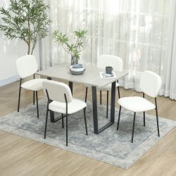 HOMCOM Esszimmerstuhl 4er-Set moderne gepolsterte Küchenstühle günstig online kaufen