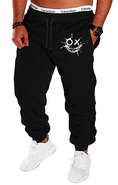 RMK Jogginghose Herren Trainingshose Sport Hose Uni Smile Smiley Elastikbun günstig online kaufen