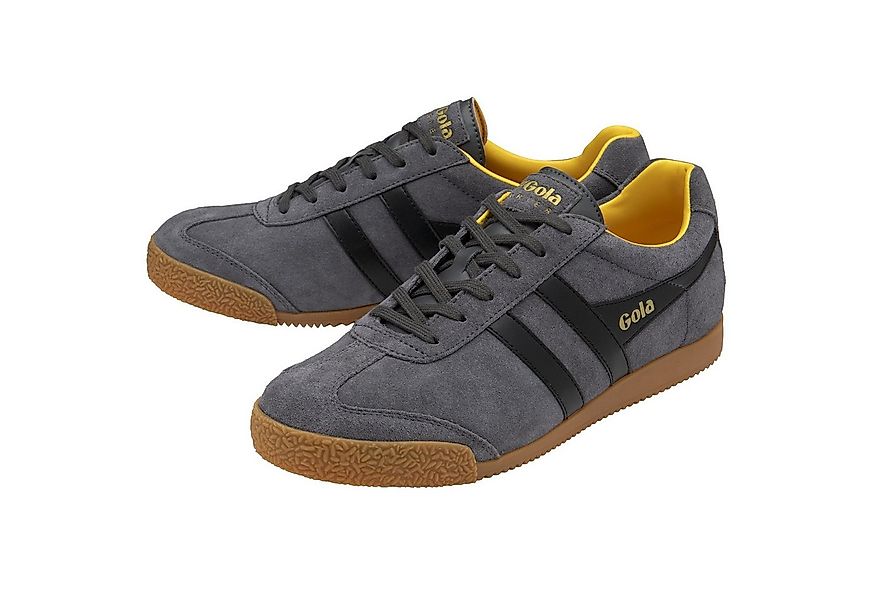 Gola Harrier Suede-Leder shadowgrau/schwarz/gelb Herren Sneaker günstig online kaufen