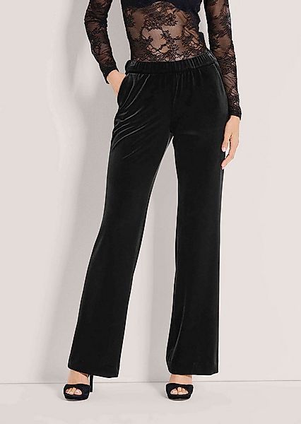 MADELEINE Stoffhose Weite Samthose mit elastischem Bund Elegante Hose aus g günstig online kaufen