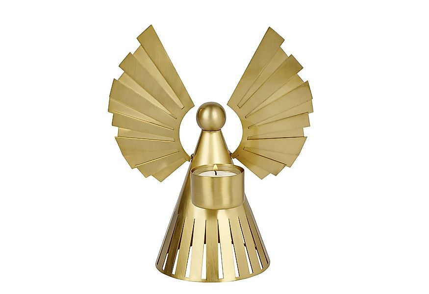 Lambert Kerzenständer Uriel Teelichthalter EngelEdelstahl, antik gold H 20, günstig online kaufen
