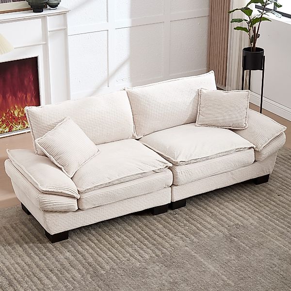 KLAM HOME Sofa 2-Sitzer Doppelsofa Loungesofa günstig online kaufen