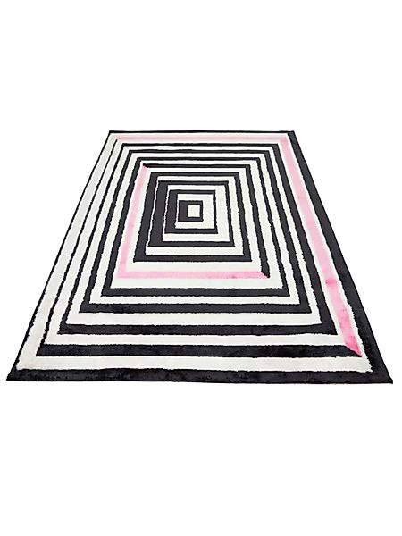 Teppich impré Schwarz/Weiß/Pink günstig online kaufen