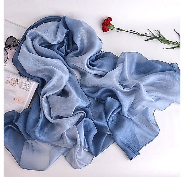 KINSI Seidentuch Monochromer Farbverlauf Damenschal, Modeschal, Premium-Sch günstig online kaufen
