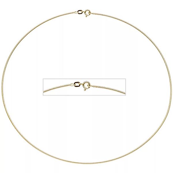 SIGO Halsreif 925 Sterling Silber gold vergoldet 1,1 mm 42 cm Kette Halsket günstig online kaufen