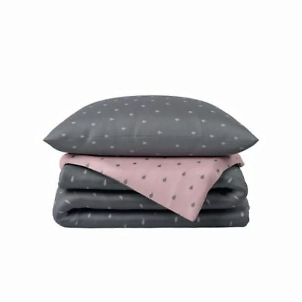 hibboux Bettwäsche-Set Drops Baby Duvet Cover Set rosa/grau Gr. 100 x 135 + günstig online kaufen
