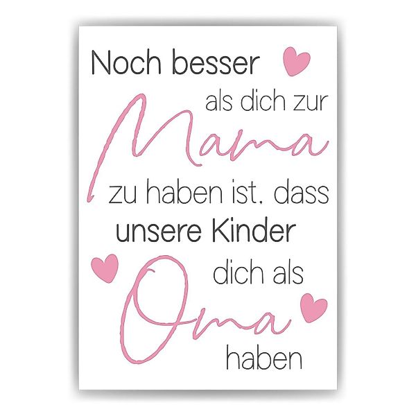 Tigerlino Poster Mama Oma Geschenk Muttertag günstig online kaufen