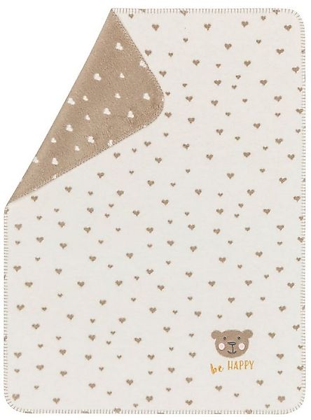 Babydecke Mila mit Stick 'be happy' 75 x 100 cm, DAVID FUSSENEGGER günstig online kaufen