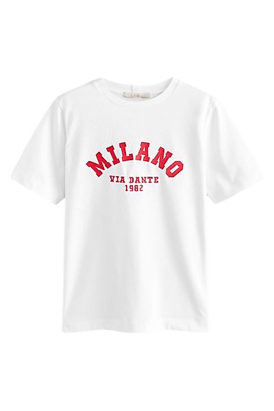 Next T-Shirt Schweres T-Shirt mit Provence-Grafik günstig online kaufen