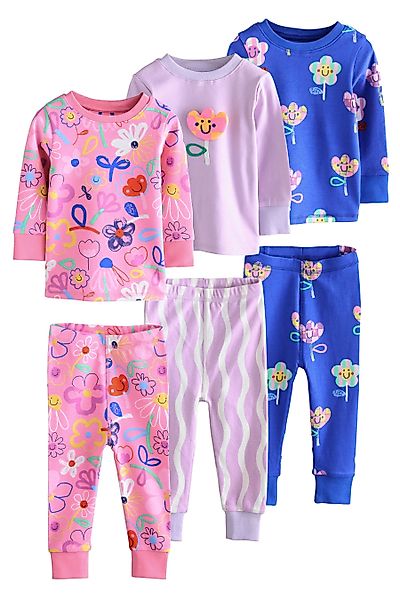 Next Pyjama 3er-Pack Kuschel-Pyjamas (6 tlg) günstig online kaufen