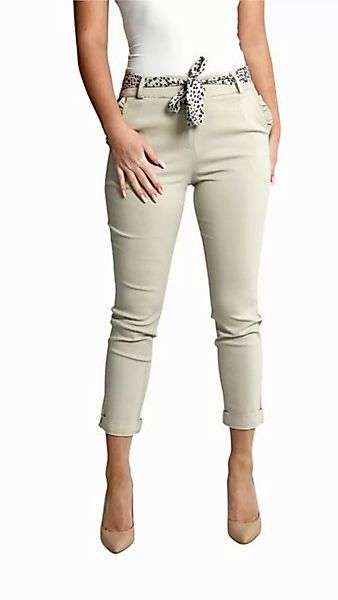 Mississhop Stretch-Hose Female Damen Stretch Klassische Chino Hose mit gemu günstig online kaufen