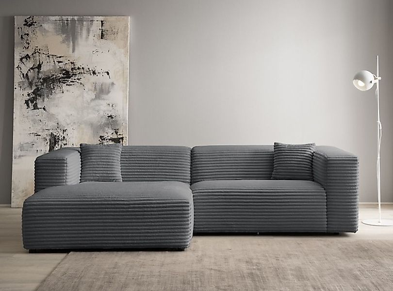 andas Ecksofa »BAKELS, L-Form in Cord oder Boucle-Stoff, moderne Couch«, wa günstig online kaufen