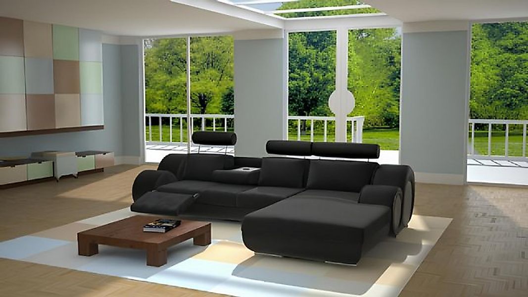 JVmoebel Ecksofa Designer Couch Sofa Polster Ledersofa +USB Neu Garnitur Wo günstig online kaufen