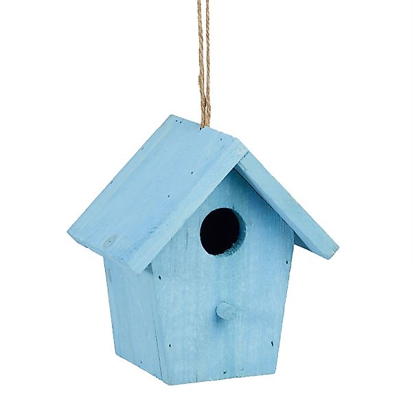 relaxdays Vogelhaus Deko Vogelhaus, Blau günstig online kaufen