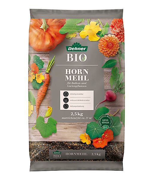 Dehner Gartendünger Bio Hornmehl, 2.5 kg, günstig online kaufen