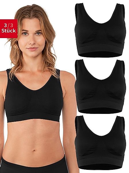 Fabio Farini Sport-BH Gepolsterter Schalen BH starker Halt ohne Bügel (Pack günstig online kaufen