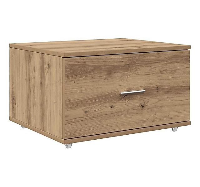 vidaXL Fächerschrank Schubladenschrank mit Rad Braun 55 x 45 x 33,5 cm Holz günstig online kaufen