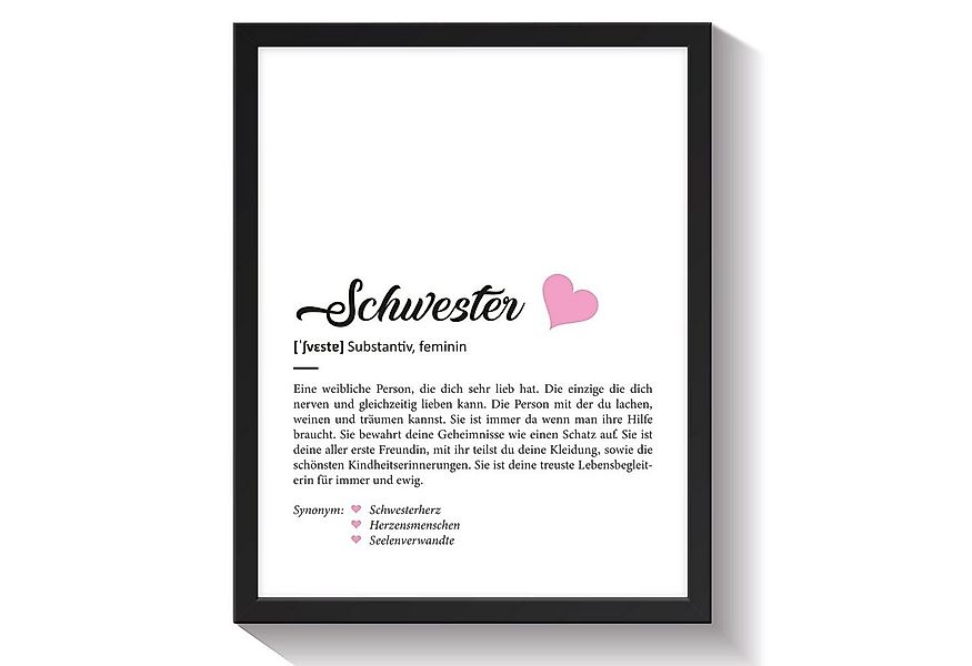 GRAVURZEILE Poster Definition Poster, Kunstdrucke auf DIN A4 Foto-Papier, S günstig online kaufen