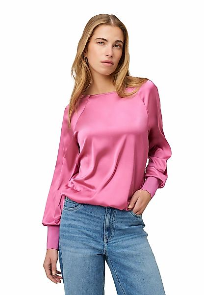 Zero Satinbluse "Damen mit Strickbündchen" günstig online kaufen