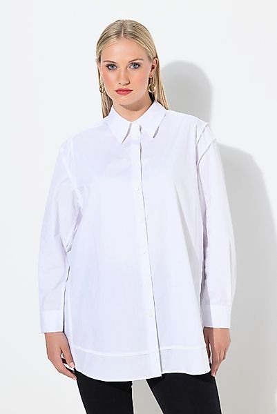 Ulla Popken Hemdbluse Hemdbluse oversized Linksnaht günstig online kaufen