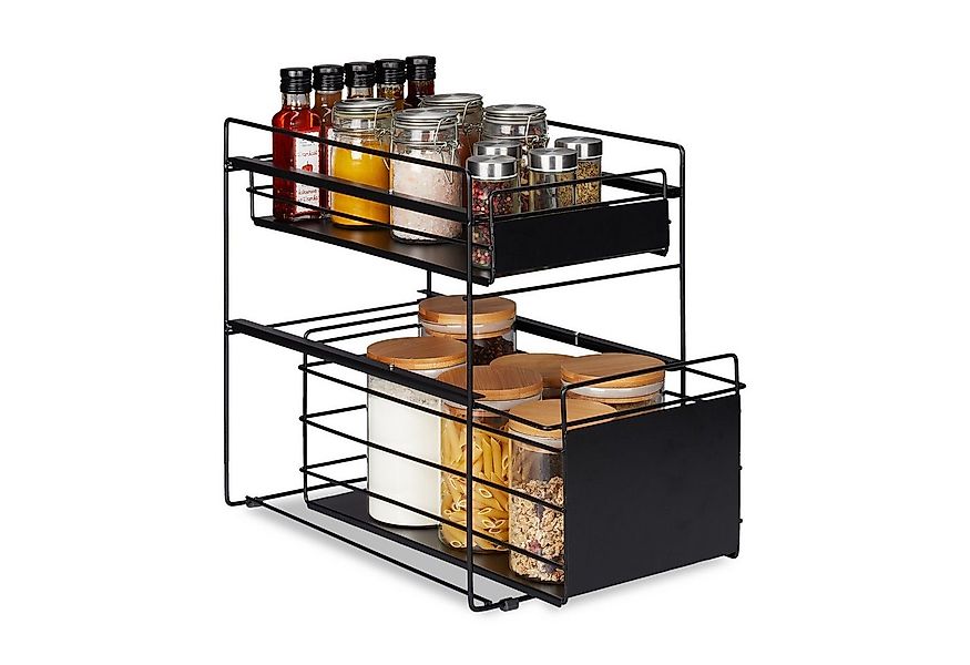 relaxdays Mehrzweckregal Schubladenregal mit 2 Körben günstig online kaufen