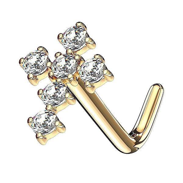 Taffstyle Nasenpiercing Gold 14 Karat Nasenpiercing günstig online kaufen