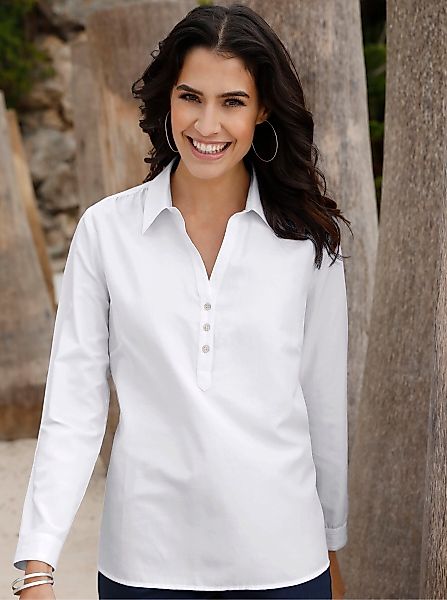 Sieh an! Klassische Bluse Hemdbluse günstig online kaufen