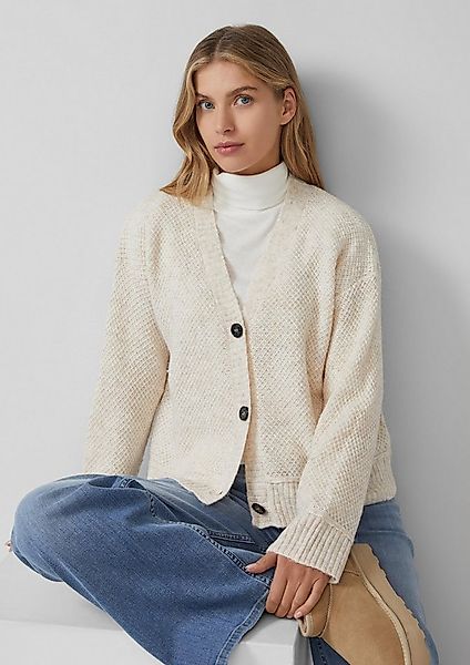 s.Oliver Cardigan Strickjacke Kuscheliger Wollmix-Cardigan aus Strukturstri günstig online kaufen