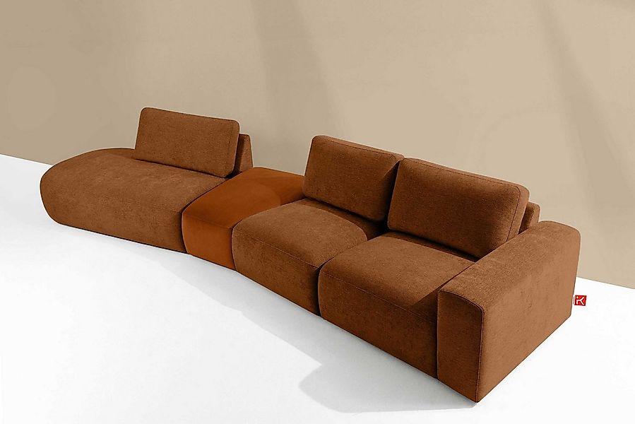 KONSIMO® Ecksofa ZUCCO Ecksofa links, 4 Teile, organische Form, hergestellt günstig online kaufen