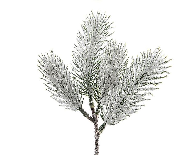 Kunstblume, Kaemingk, Tannenzweig mit Schnee 20cm PE Spritzguss künstlich g günstig online kaufen