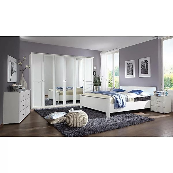 Schlafzimmer Set 5-teilig CROPANI-43 mit Bett 180x200 in weiß günstig online kaufen