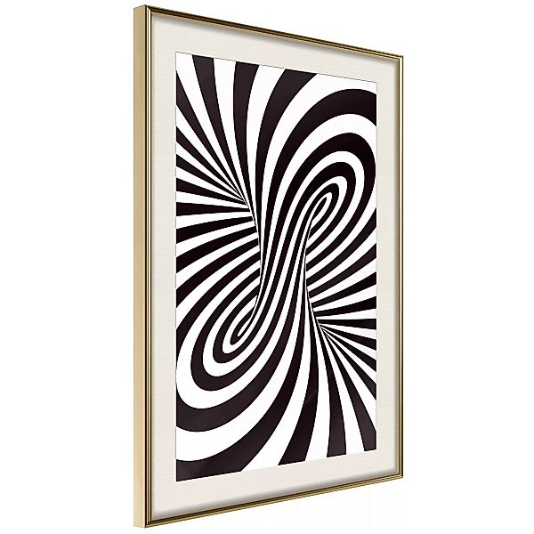 Poster - Black And White Swirl günstig online kaufen